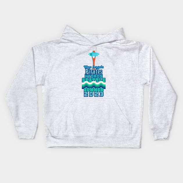 SEATTLE SUMMER 2023. CLASSIC RETRO FUN Kids Hoodie by SwagOMart